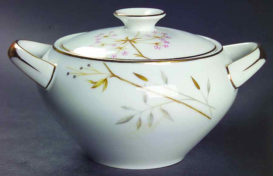 Dawn (Gold) Sugar Bowl & Lid by Meito-1