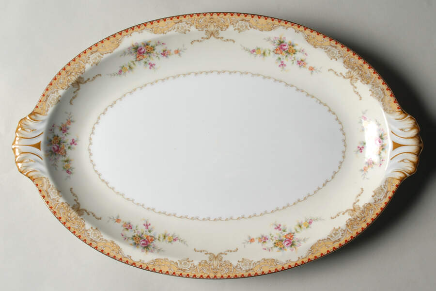 Derby 15" Oval Serving Platter by Meito-1