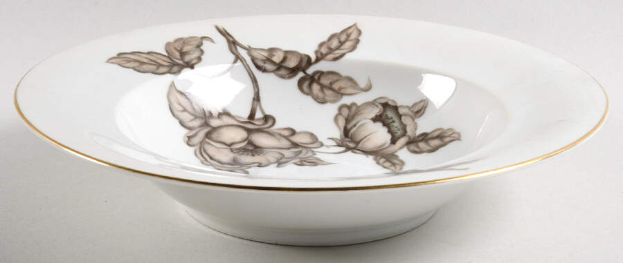 Desert Rose Rim Soup Bowl by Meito-1
