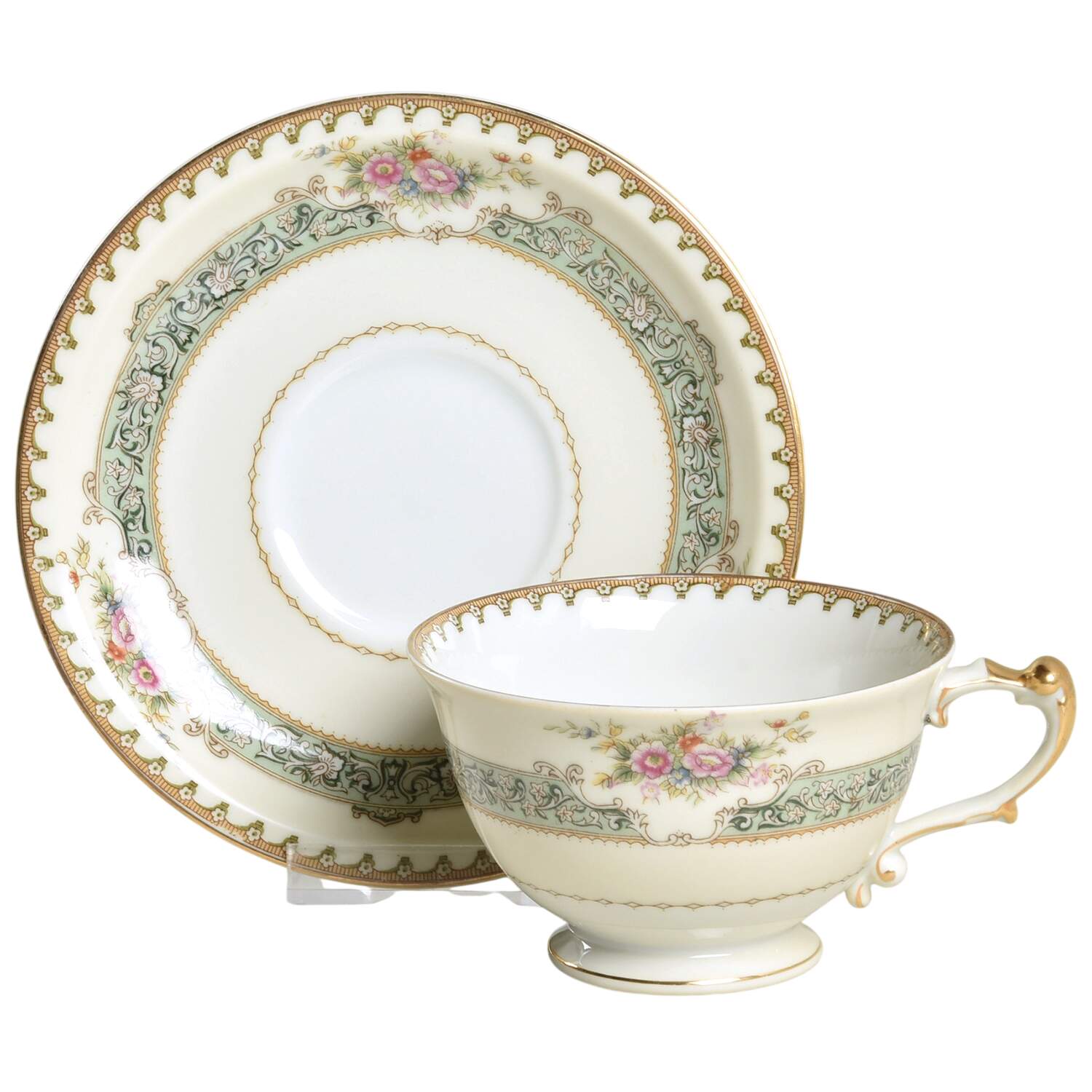 Dexter (Empire Shape) Footed Cup & Saucer Set by Meito-1