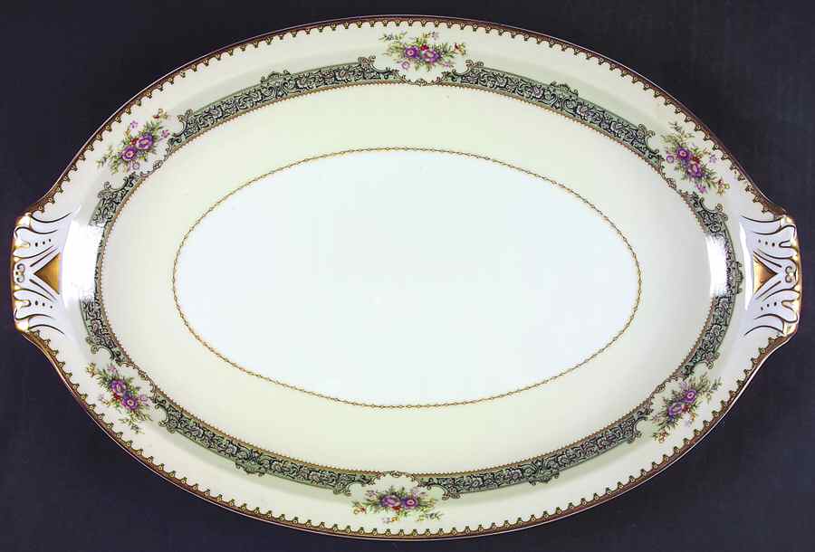 Dexter (Empire Shape) 17" Oval Serving Platter by Meito-1