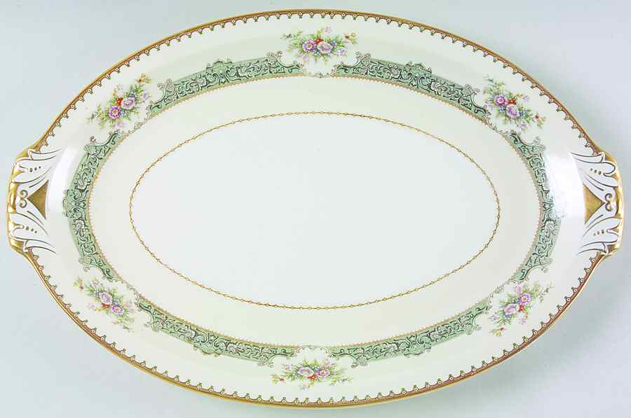 Dexter (Empire Shape) 15" Oval Serving Platter by Meito-1