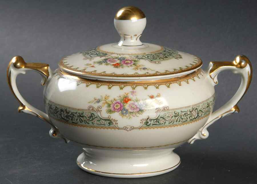Dexter (Empire Shape) Sugar Bowl & Lid by Meito-1