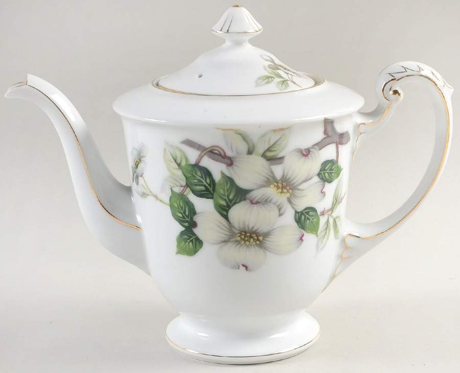 Dogwood Teapot & Lid by Meito-1