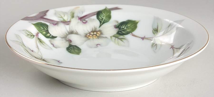Dogwood Rim Fruit/Dessert (Sauce) Bowl by Meito-1