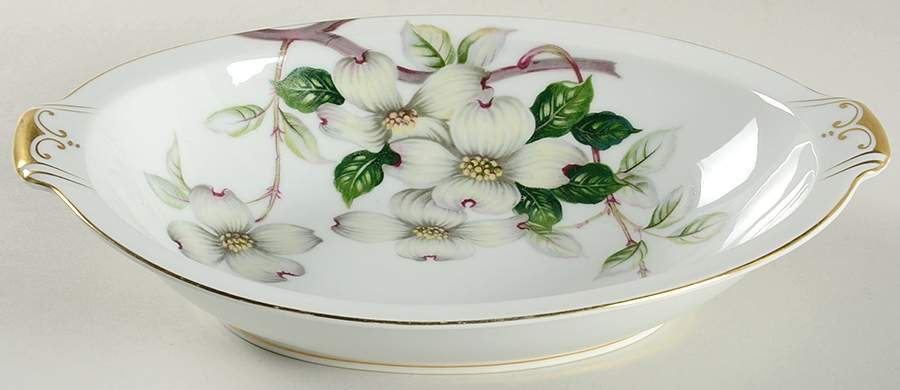 Dogwood 11" Oval Vegetable Bowl by Meito-1
