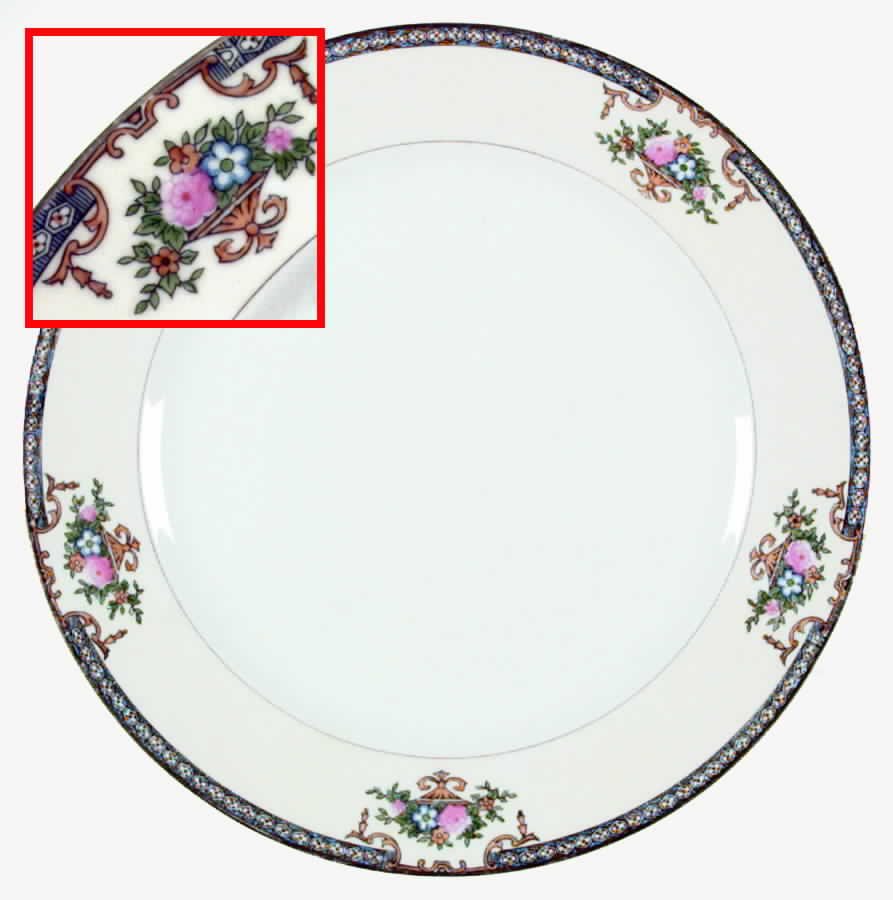 Dolores (Gold Trim) Dinner Plate by Meito-1