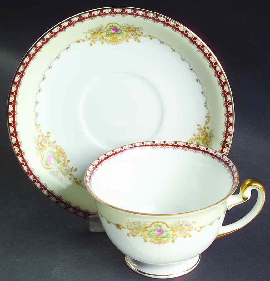 Dover Footed Cup & Saucer Set by Meito-1