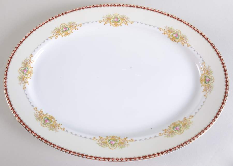 Dover 16" Oval Serving Platter by Meito-1