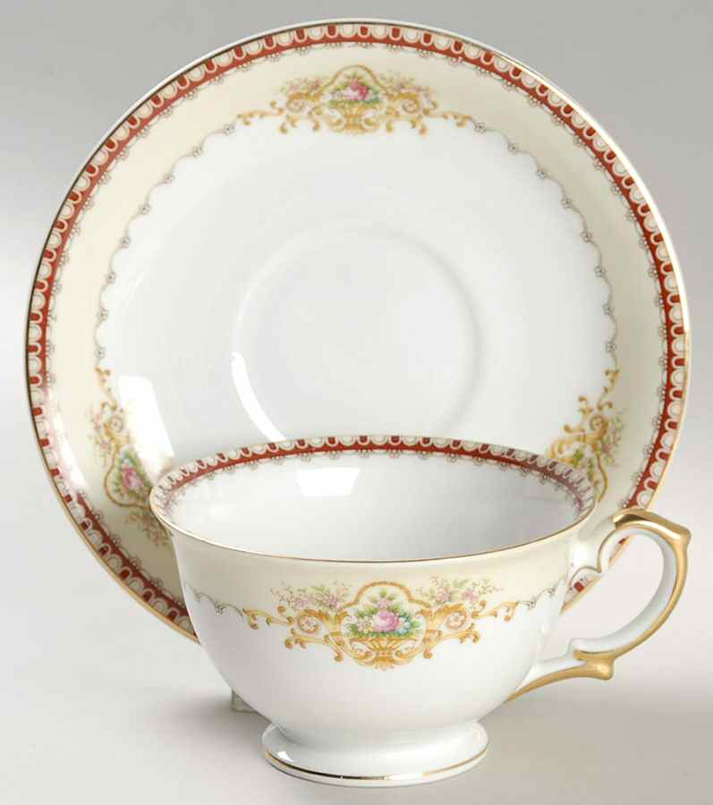 Dover Footed Cup & Saucer Set by Meito-1