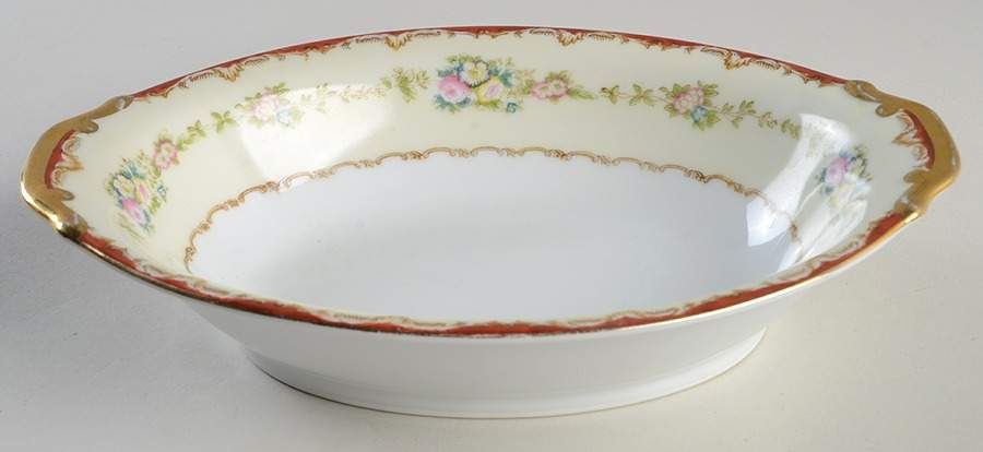 Dubarry 9" Oval Vegetable Bowl by Meito-1