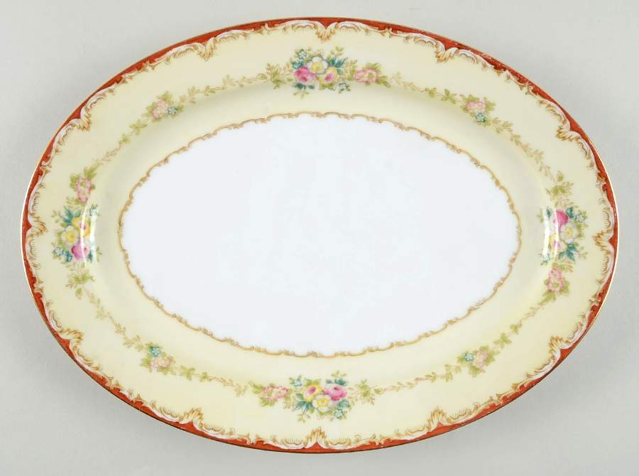 Dubarry 12" Oval Serving Platter by Meito-1