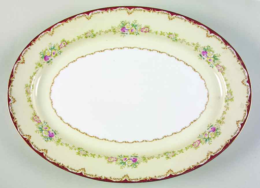 Dubarry 14" Oval Serving Platter by Meito-1