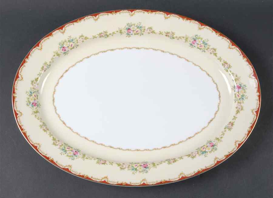 Dubarry 16" Oval Serving Platter by Meito-1