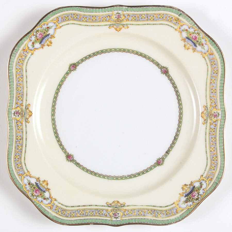 Dublin (Floral Urns) Square Luncheon Plate by Meito-1