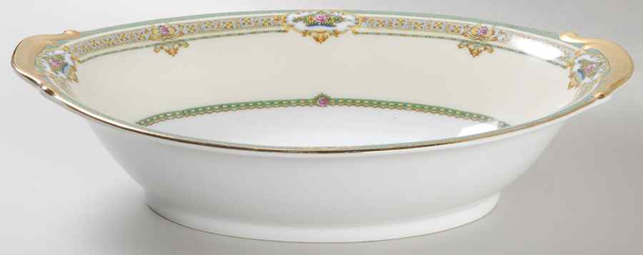 Dublin (Floral Urns) 11" Oval Vegetable Bowl by Meito-1
