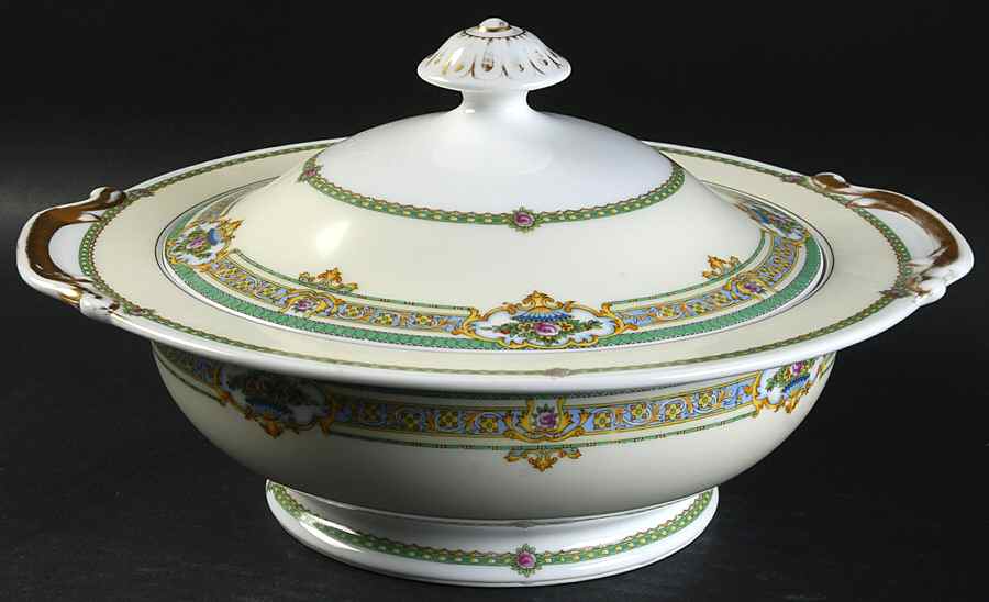 Dublin (Floral Urns) Round Covered Vegetable by Meito-1