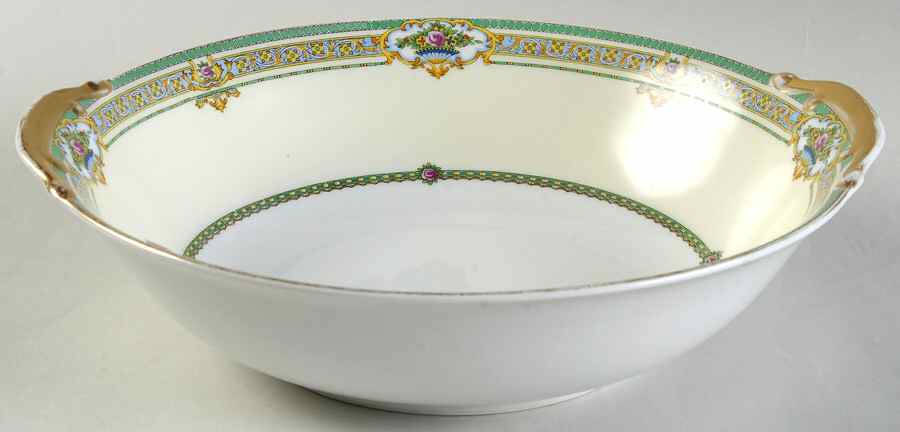 Dublin (Floral Urns) 10" Round Vegetable Bowl by Meito-1