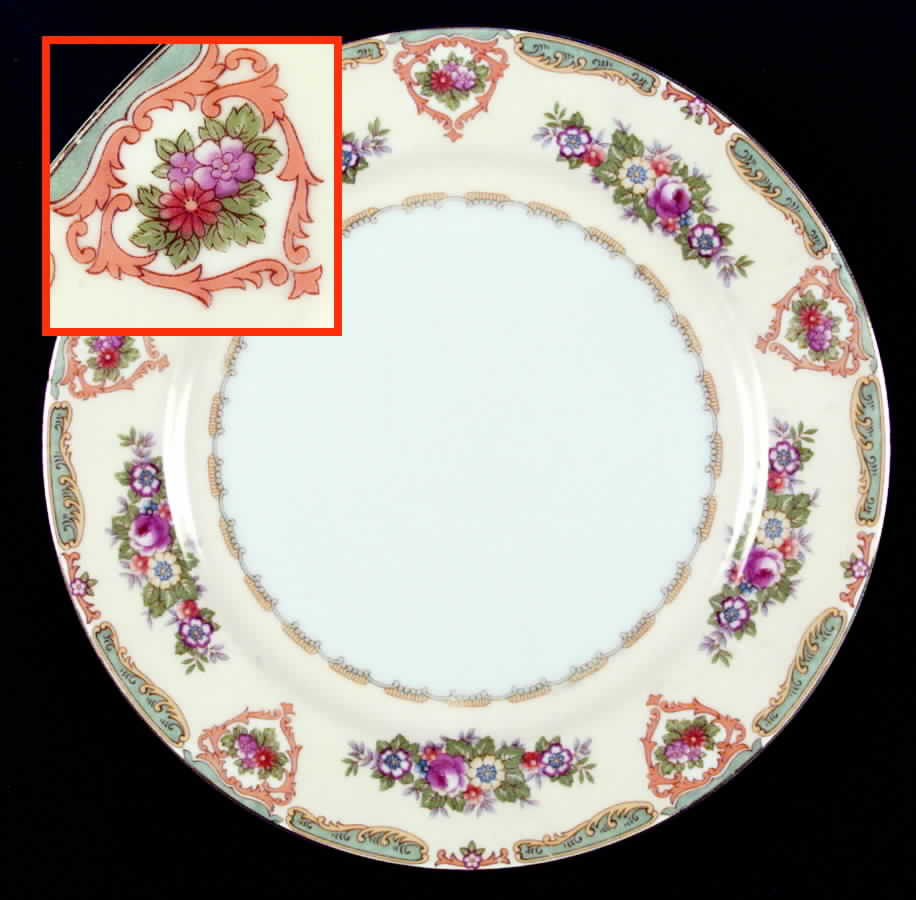 Dublin (Floral Sprays) Dinner Plate by Meito-1