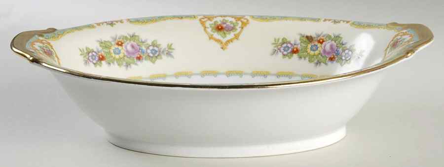 Dublin (Floral Sprays) 10" Oval Vegetable Bowl by Meito-1