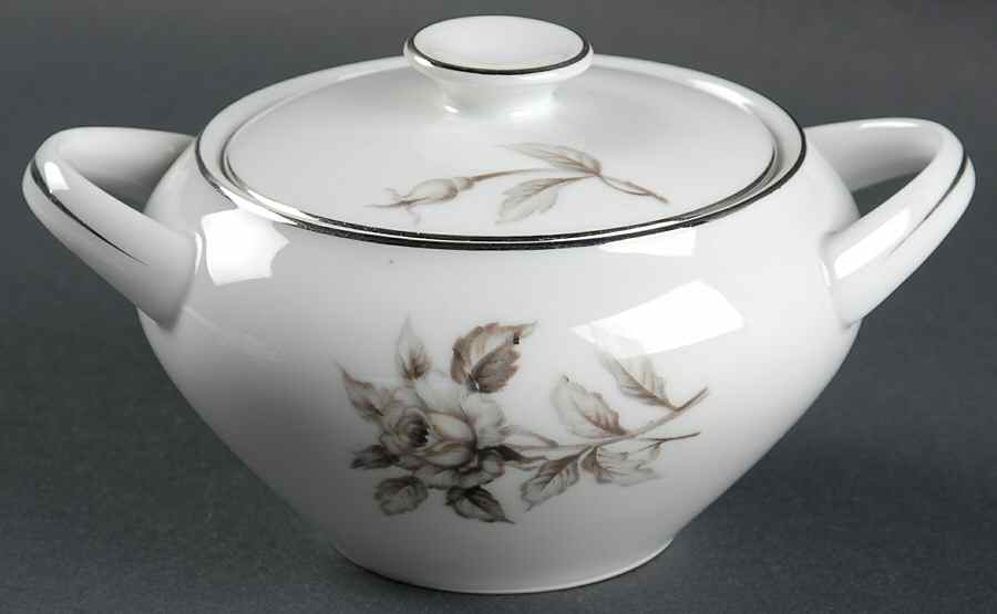 Dusk Rose Sugar Bowl & Lid by Meito-1