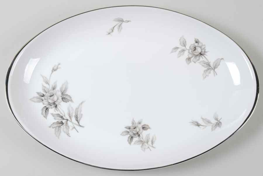 Dusk Rose 16" Oval Serving Platter by Meito-1