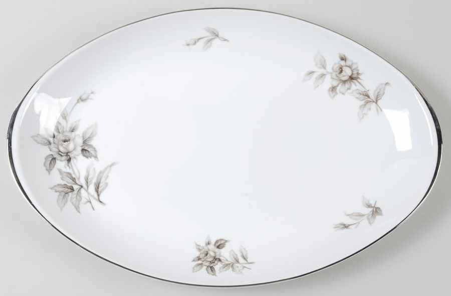 Dusk Rose 15" Oval Serving Platter by Meito-1