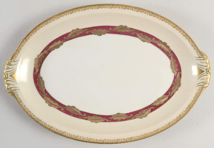 Ensley (Empire Shape) 13" Oval Serving Platter by Meito-1