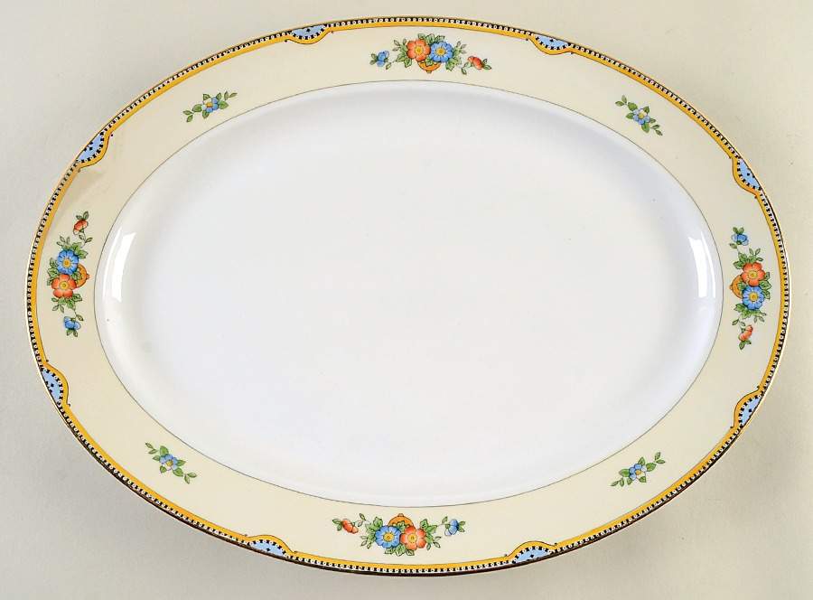 Ethel 16" Oval Serving Platter by Meito-1