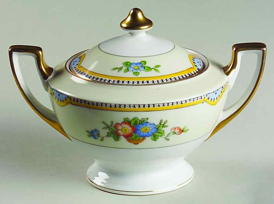 Ethel Sugar Bowl & Lid by Meito-1