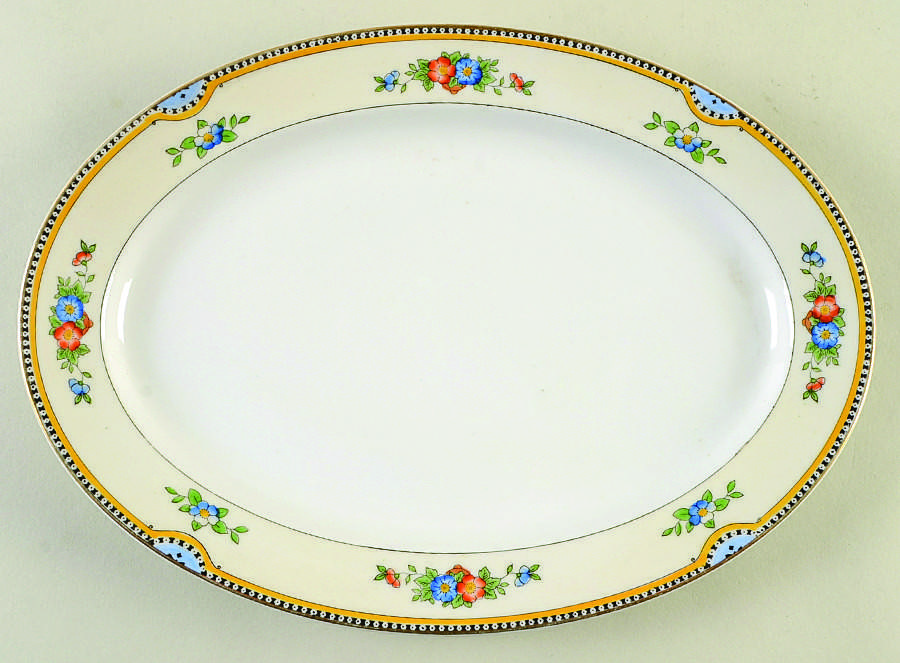 Ethel 11" Oval Serving Platter by Meito-1