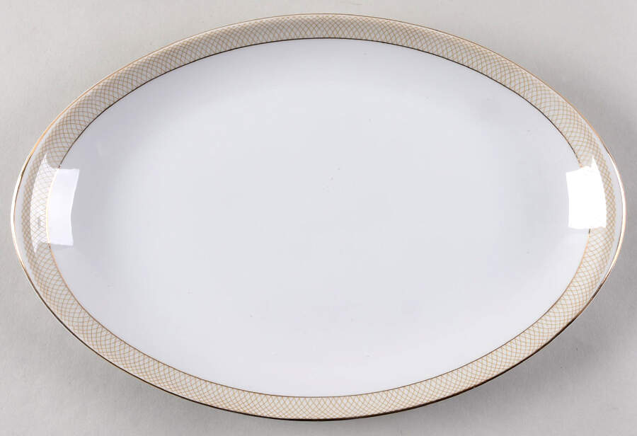 Etude 12" Oval Serving Platter by Meito-1