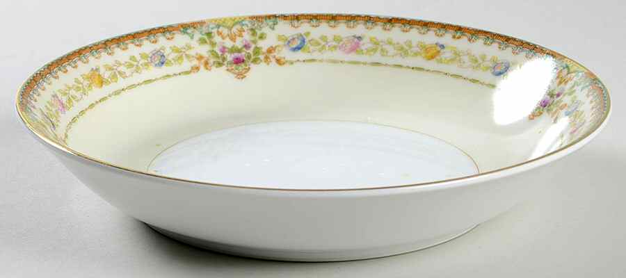 Fantasy (Multicolor Flowers) Coupe Soup Bowl by Meito-1
