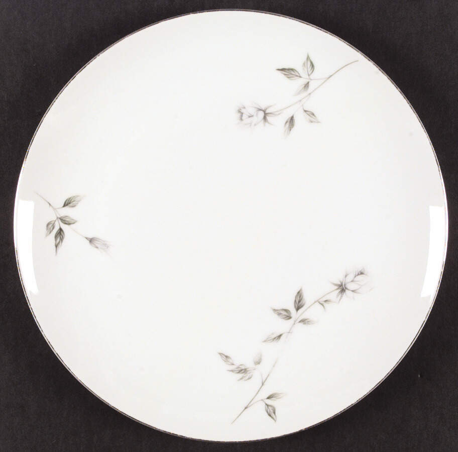 Fleurette (Coupe, Platinum Trim) Dinner Plate by Meito-1
