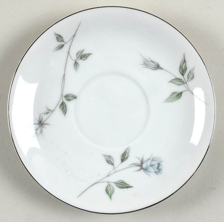 Fleurette (Coupe, Platinum Trim) Saucer by Meito-1