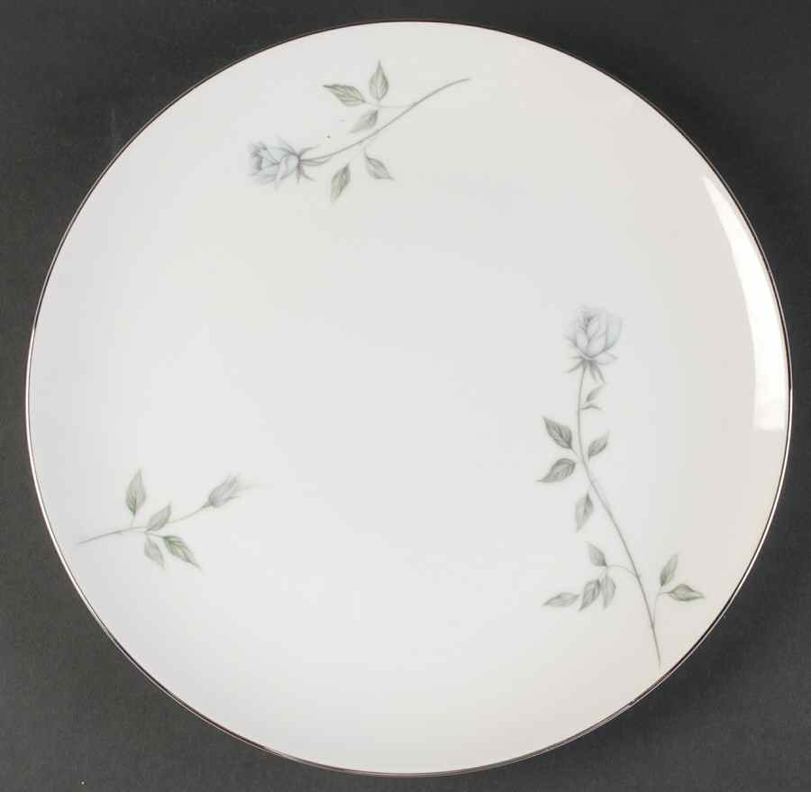 Fleurette (Coupe, Platinum Trim) Dinner Plate by Meito-1
