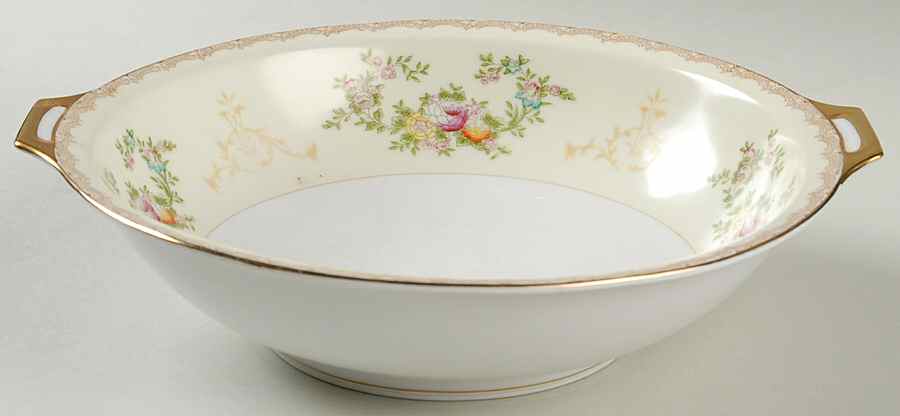Flora 9" Round Vegetable Bowl by Meito-1
