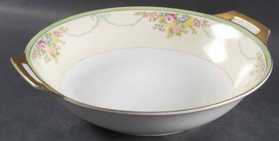 Formal Garden 9" Round Vegetable Bowl by Meito-1