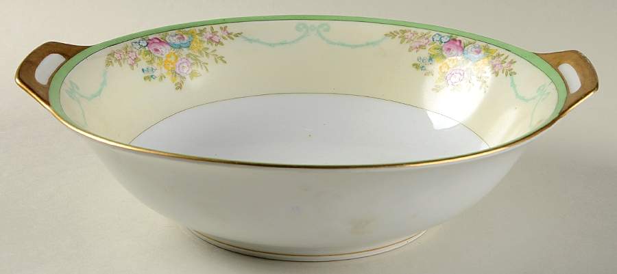 Formal Garden 10" Round Vegetable Bowl by Meito-1