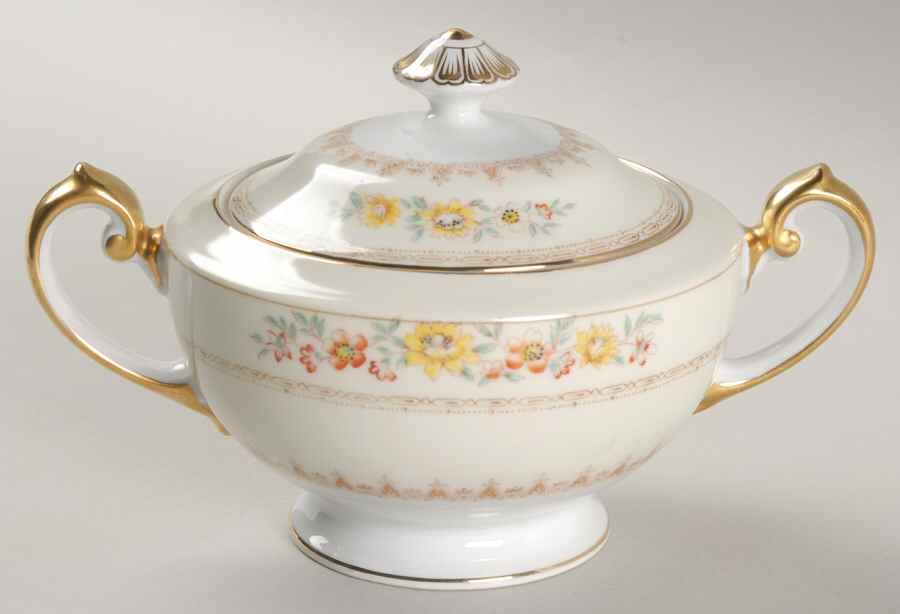 Fonda Sugar Bowl & Lid by Meito-1
