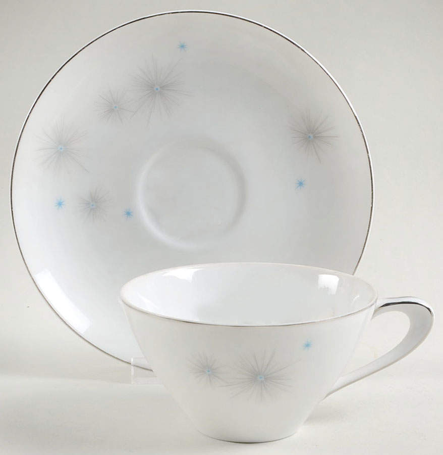 Galaxie Flat Cup & Saucer Set by Meito-1