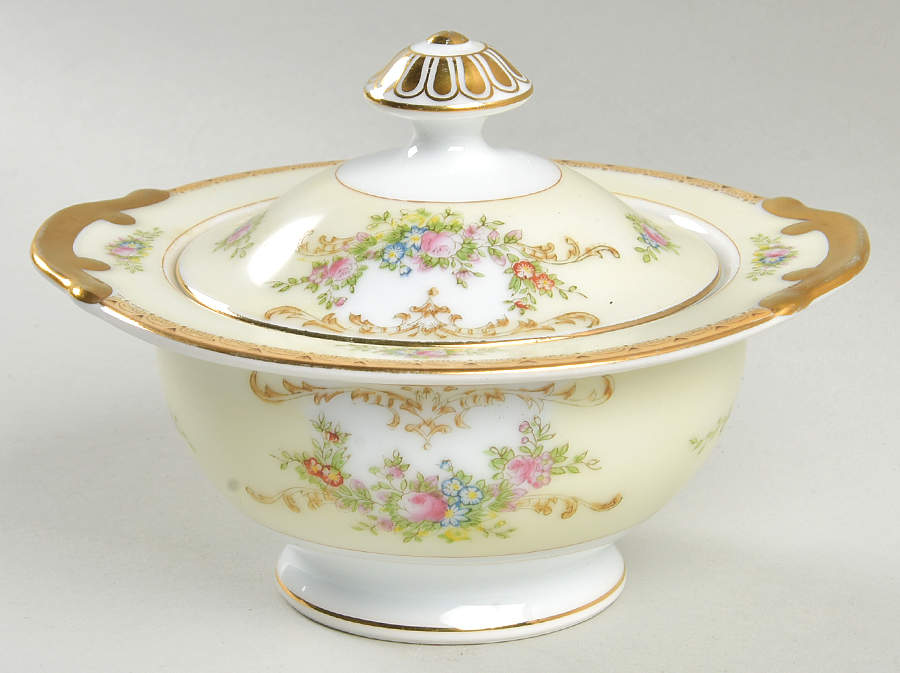 Garland Sugar Bowl & Lid by Meito-1