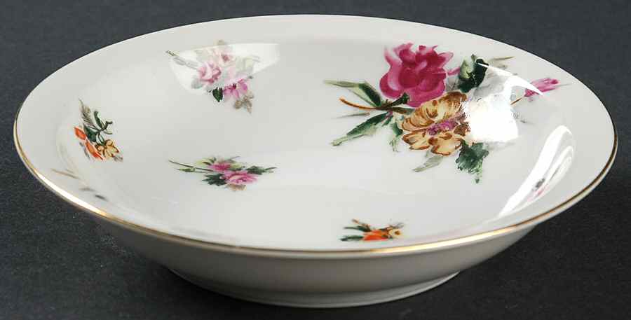 Garden Rose Rim Fruit/Dessert (Sauce) Bowl by Meito-1