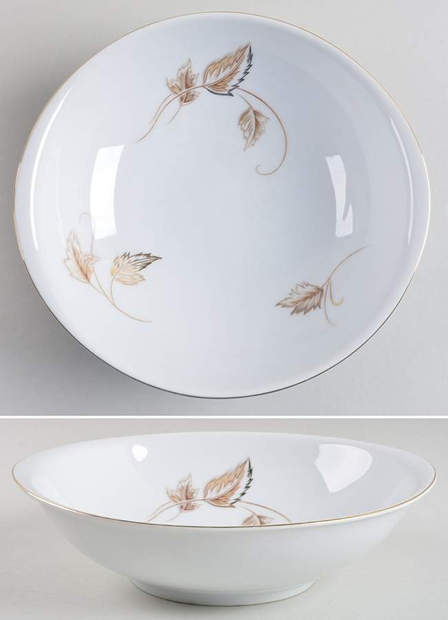 Golden Autumn 9" Round Vegetable Bowl by Meito-1