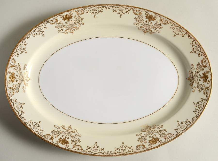 Goldwyn 16" Oval Serving Platter by Meito-1