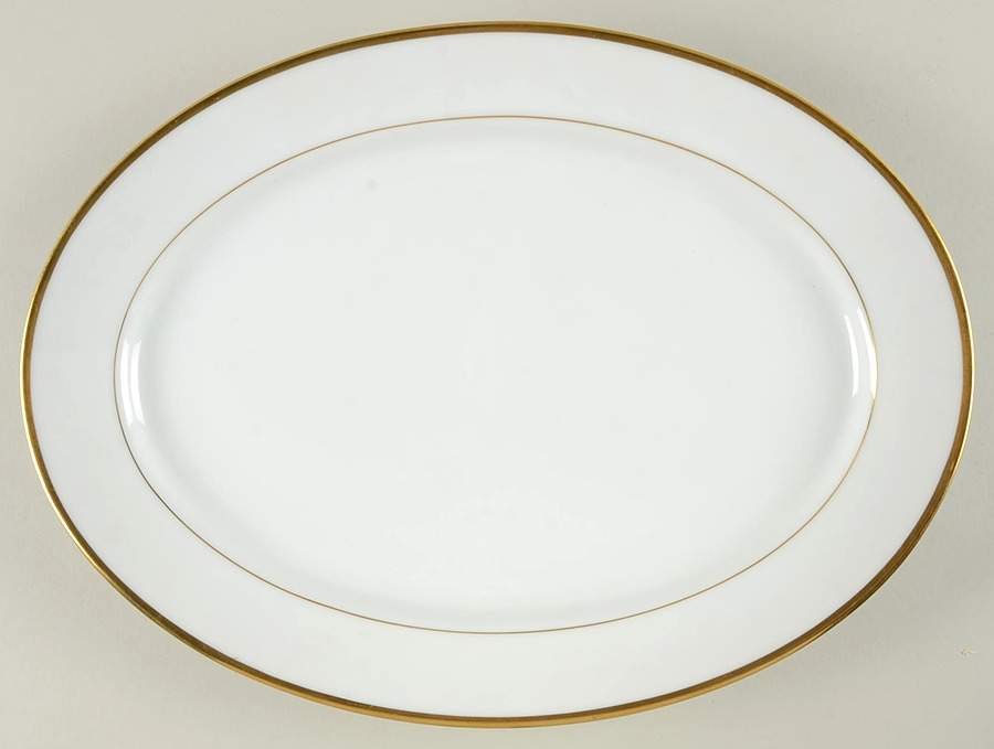 Goldena 14" Oval Serving Platter by Meito-1
