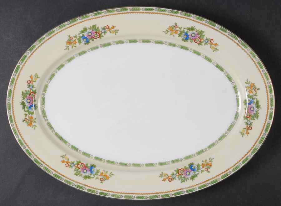 Grafton 14" Oval Serving Platter by Meito-1