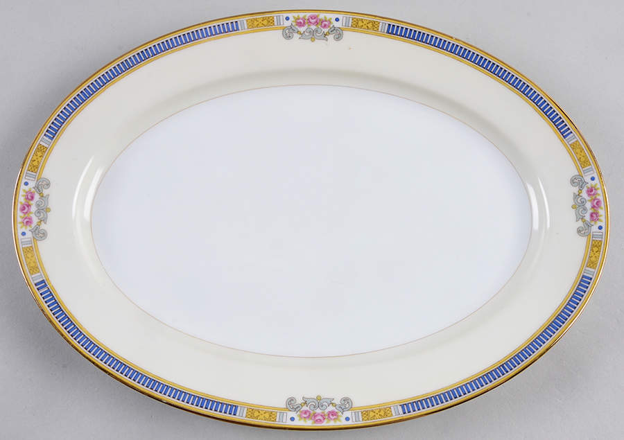 The Hampton 11" Oval Serving Platter by Meito-1