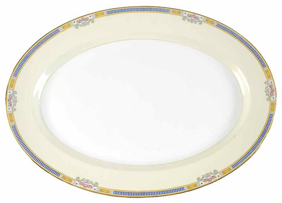 The Hampton 16" Oval Serving Platter by Meito-1