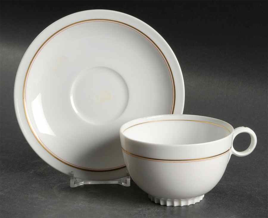Hanover Flat Cup & Saucer Set by Meito-1